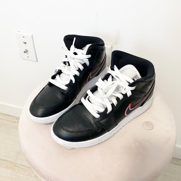 Nike Other - Nike Air Jordans Black & Red Size 6.5Y